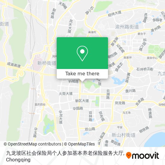 九龙坡区社会保险局个人参加基本养老保险服务大厅 map