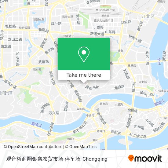 观音桥商圈银鑫农贸市场-停车场 map
