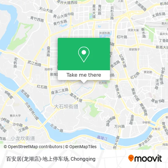 百安居(龙湖店)-地上停车场 map