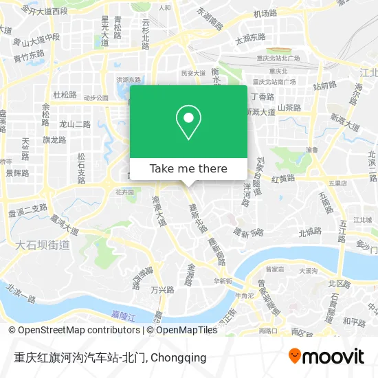 重庆红旗河沟汽车站-北门 map