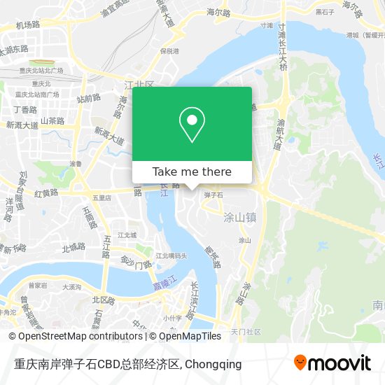 重庆南岸弹子石CBD总部经济区 map