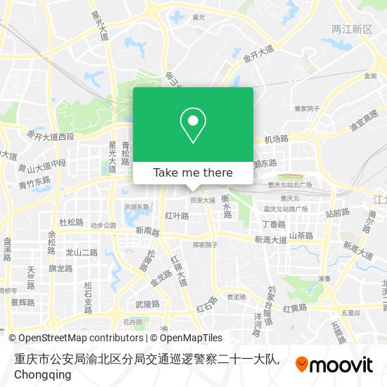 重庆市公安局渝北区分局交通巡逻警察二十一大队 map