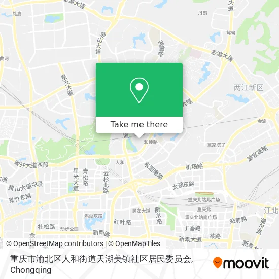 重庆市渝北区人和街道天湖美镇社区居民委员会 map