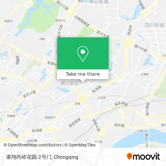康翔尚岭花园-2号门 map