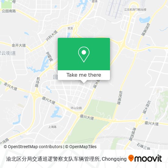 渝北区分局交通巡逻警察支队车辆管理所 map