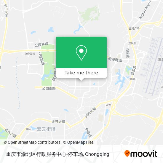 重庆市渝北区行政服务中心-停车场 map