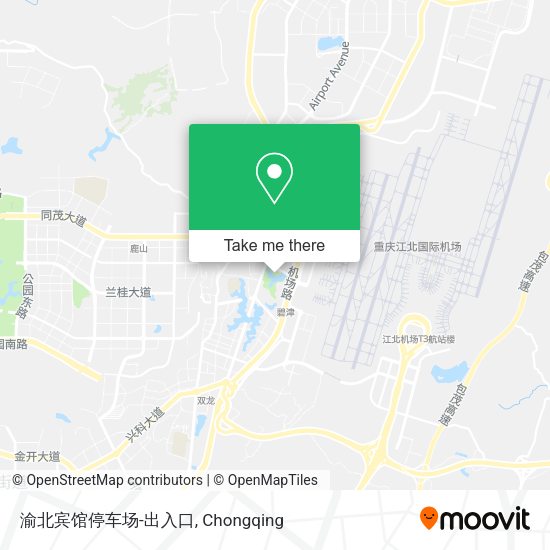 渝北宾馆停车场-出入口 map