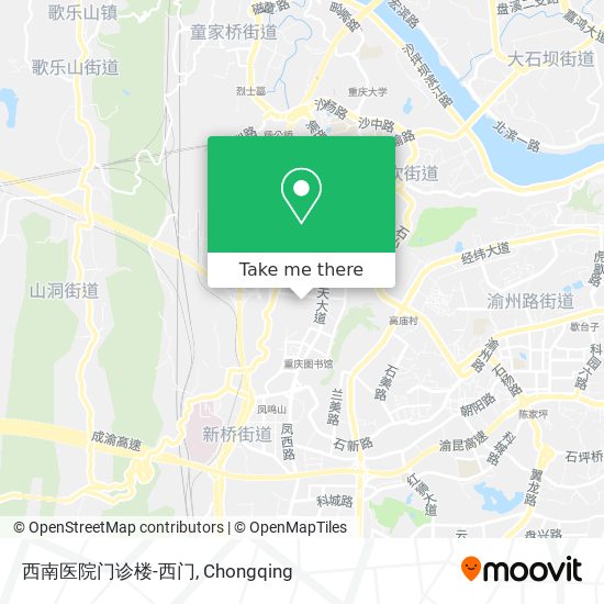 西南医院门诊楼-西门 map