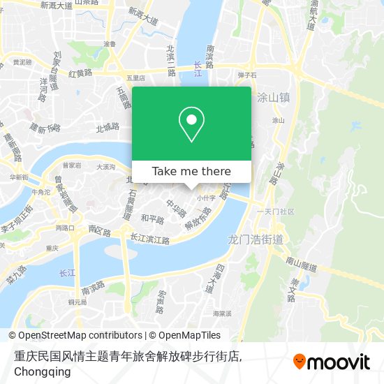 重庆民国风情主题青年旅舍解放碑步行街店 map