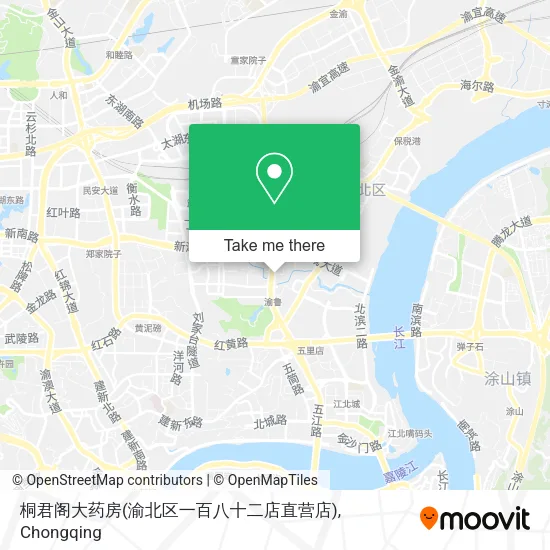桐君阁大药房(渝北区一百八十二店直营店) map