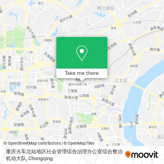 重庆火车北站地区社会管理综合治理办公室综合整治机动大队 map