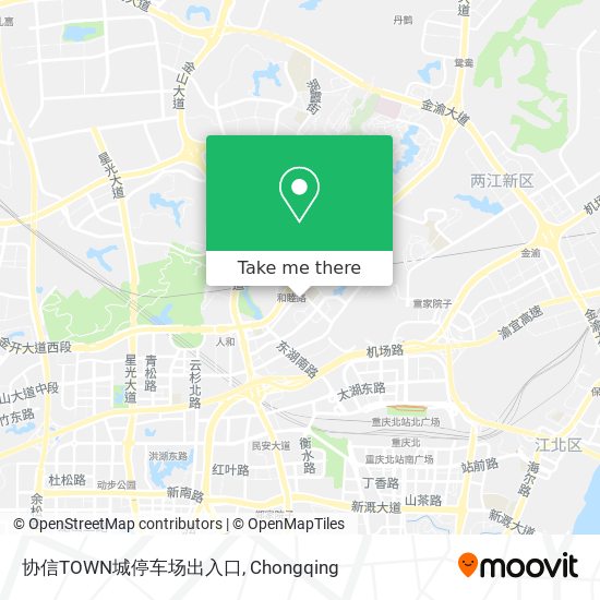 协信TOWN城停车场出入口 map