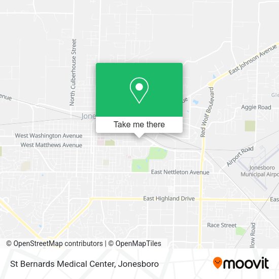 St Bernards Medical Center map