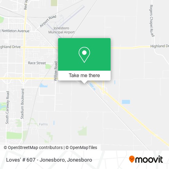 Mapa de Loves' # 607 - Jonesboro