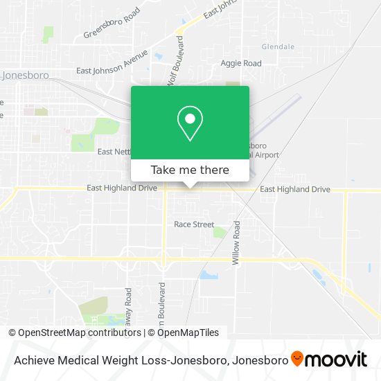 Achieve Medical Weight Loss-Jonesboro map
