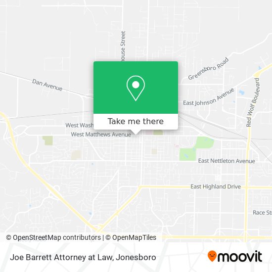 Mapa de Joe Barrett Attorney at Law