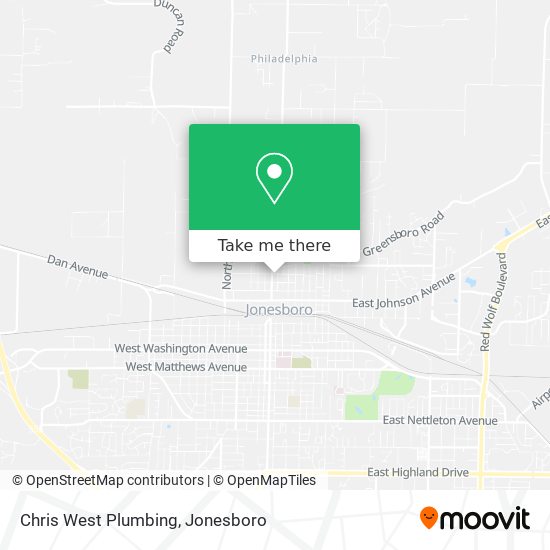 Chris West Plumbing map