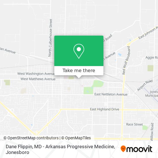 Mapa de Dane Flippin, MD - Arkansas Progressive Medicine