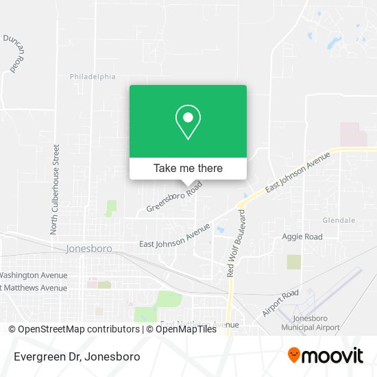 Evergreen Dr map