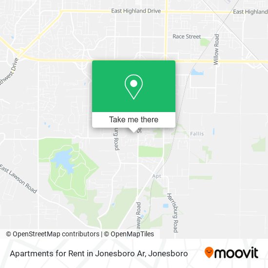 Mapa de Apartments for Rent in Jonesboro Ar