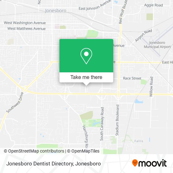 Jonesboro Dentist Directory map