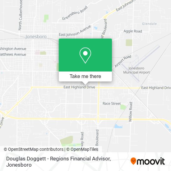 Mapa de Douglas Doggett - Regions Financial Advisor