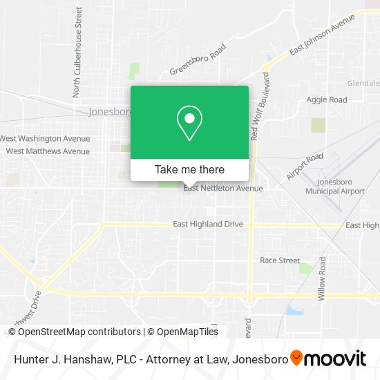 Mapa de Hunter J. Hanshaw, PLC - Attorney at Law