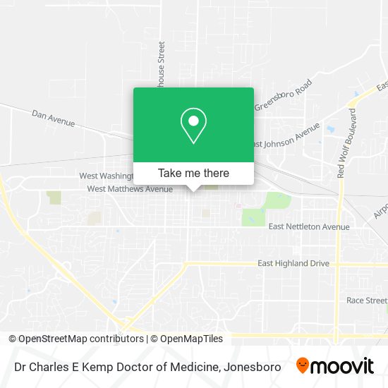 Dr Charles E Kemp Doctor of Medicine map