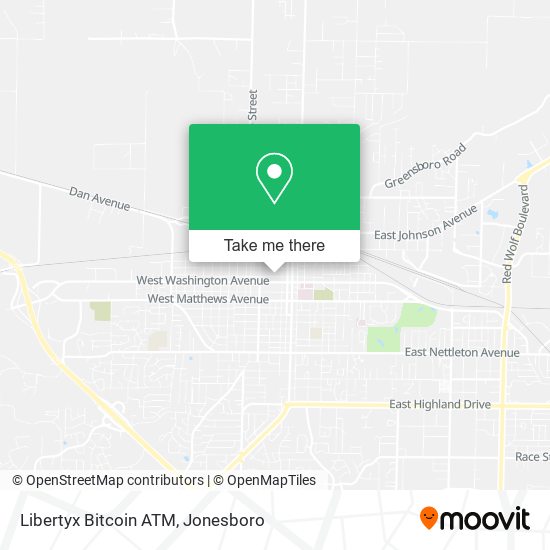 Mapa de Libertyx Bitcoin ATM