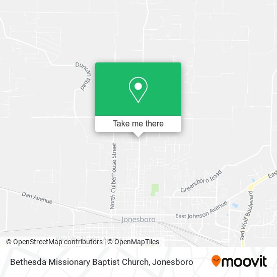 Mapa de Bethesda Missionary Baptist Church