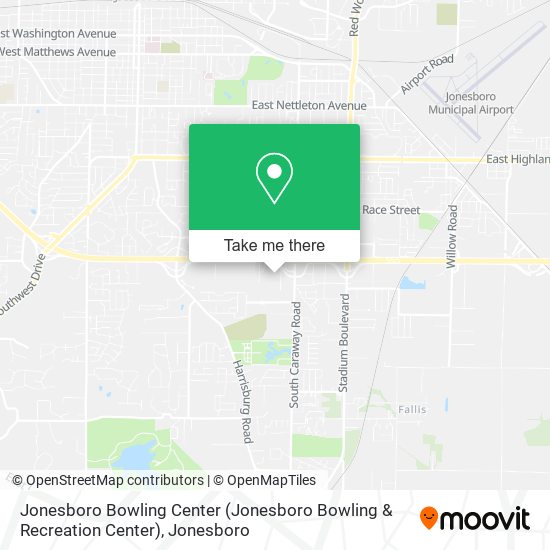 Mapa de Jonesboro Bowling Center