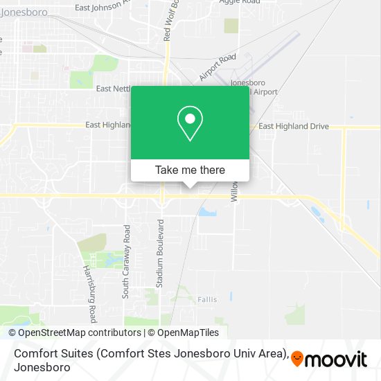 Mapa de Comfort Suites (Comfort Stes Jonesboro Univ Area)