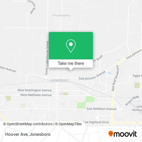 Mapa de Hoover Ave