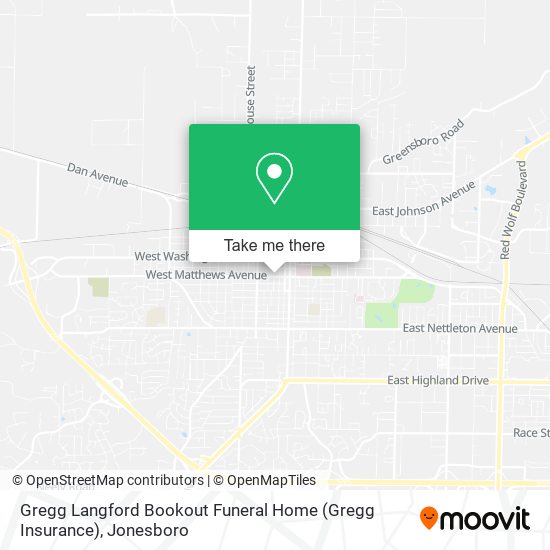 Mapa de Gregg Langford Bookout Funeral Home (Gregg Insurance)