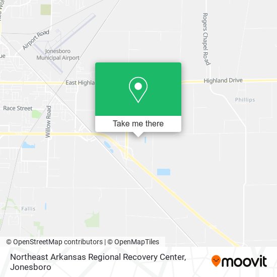 Mapa de Northeast Arkansas Regional Recovery Center