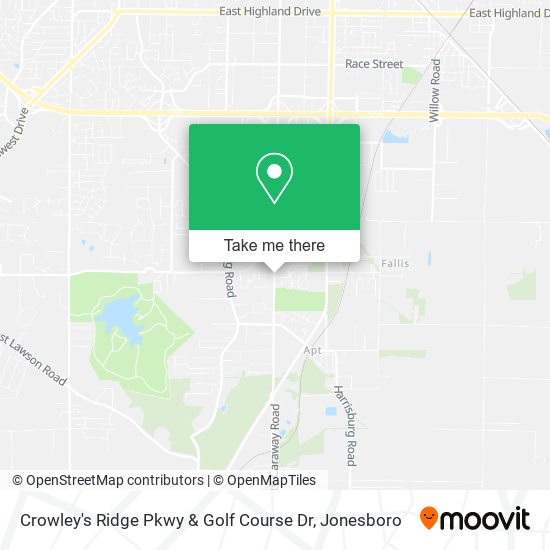 Mapa de Crowley's Ridge Pkwy & Golf Course Dr