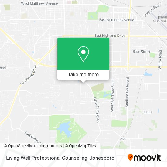 Living Well Professional Counseling map