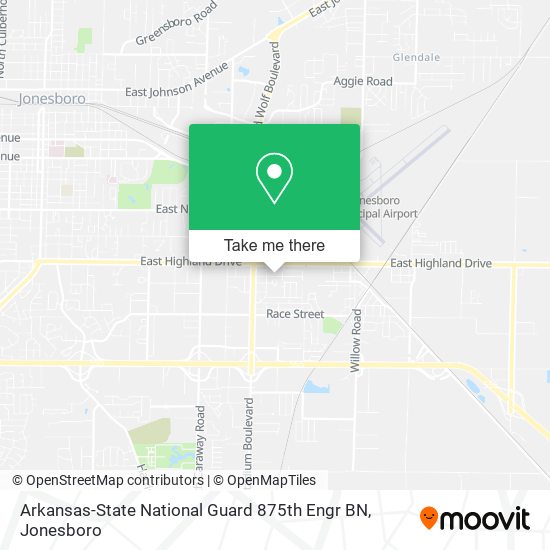 Arkansas-State National Guard 875th Engr BN map