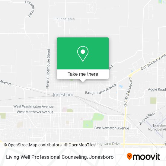 Living Well Professional Counseling map