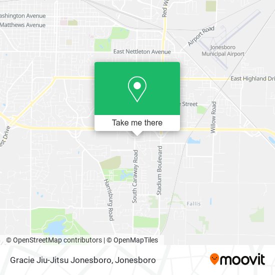 Gracie Jiu-Jitsu Jonesboro map