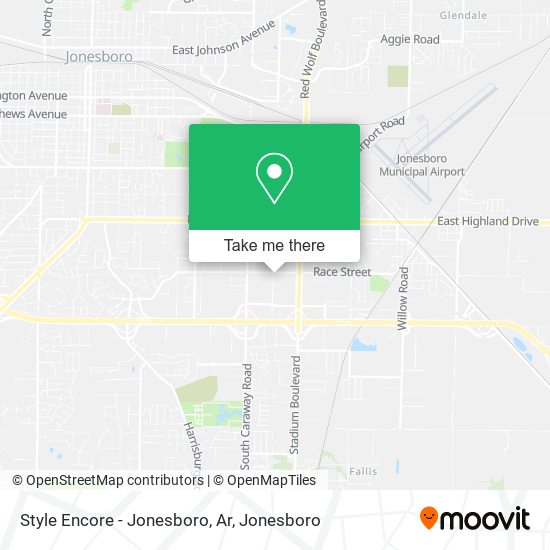 Mapa de Style Encore - Jonesboro, Ar
