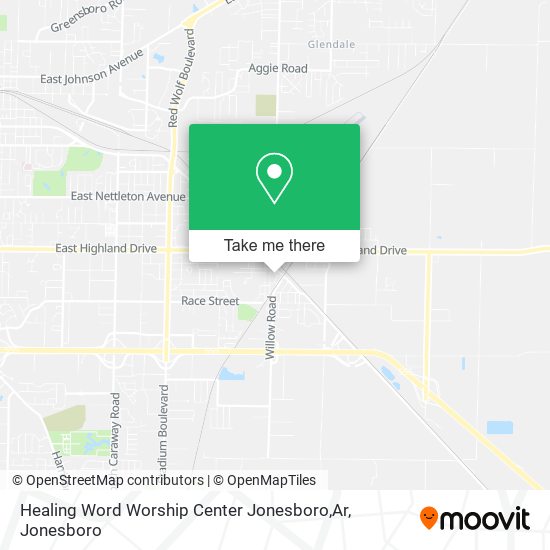 Healing Word Worship Center Jonesboro,Ar map