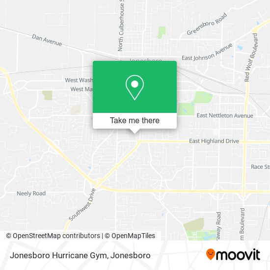 Jonesboro Hurricane Gym map