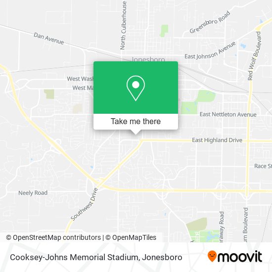 Cooksey-Johns Memorial Stadium map