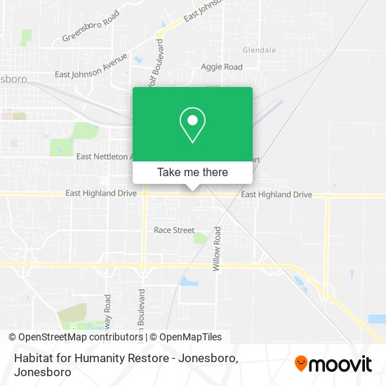 Habitat for Humanity Restore - Jonesboro map