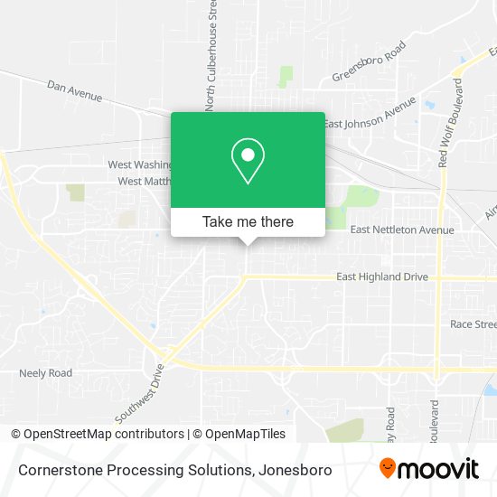 Mapa de Cornerstone Processing Solutions