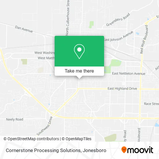 Cornerstone Processing Solutions map