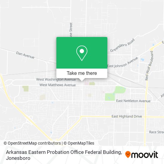 Arkansas Eastern Probation Office Federal Building map