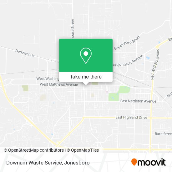 Downum Waste Service map
