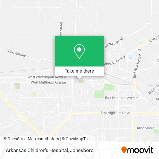 Arkansas Children's Hospital map